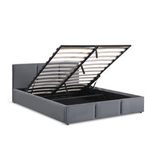 Load image into Gallery viewer, Laro Queen Gas Lift Bed Frame - Grey