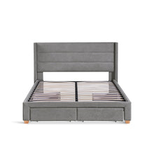 Load image into Gallery viewer, Oasis Queen Bed Frame with 4 Drawers - Grey