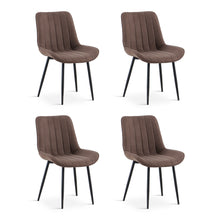 Load image into Gallery viewer, Kivo Linen Dining Chair - Set of 4 - Brown