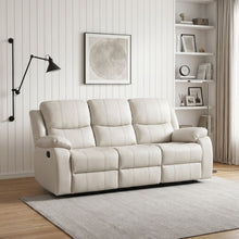Load image into Gallery viewer, Wilson Manual 3 Seater Recliner Sofa - Beige