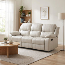 Load image into Gallery viewer, Wilson Manual 3 Seater Recliner Sofa - Beige