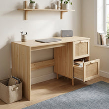 Load image into Gallery viewer, 23841-gila-120cm-rattan-computer-desk-with-2-drawers-natural-2601204