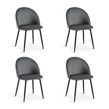 Load image into Gallery viewer, Avela Velvet Dining Chair - Set of 4 - Dark Grey