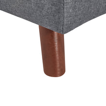Load image into Gallery viewer, Levi Linen Storage Ottoman Bench - Dark Grey