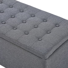 Load image into Gallery viewer, Levi Linen Storage Ottoman Bench - Dark Grey