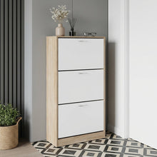 Load image into Gallery viewer, 23454-matilda-3-drawer-shoe-cabinet-storage-rack-oak-2601213