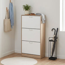 Load image into Gallery viewer, 23454-matilda-3-drawer-shoe-cabinet-storage-rack-oak-2601211