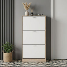 Load image into Gallery viewer, 23454-matilda-3-drawer-shoe-cabinet-storage-rack-oak-2601215