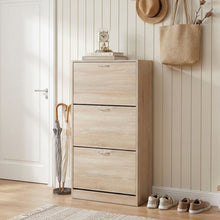 Load image into Gallery viewer, 23457-matilda-3-drawer-shoe-cabinet-storage-rack-maple-2601211
