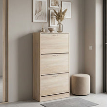 Load image into Gallery viewer, 23457-matilda-3-drawer-shoe-cabinet-storage-rack-maple-2601213