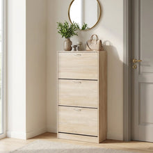 Load image into Gallery viewer, 23457-matilda-3-drawer-shoe-cabinet-storage-rack-maple-2601216