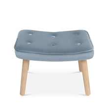 Load image into Gallery viewer, Olivia Velvet Armchair with Ottoman - Blue
