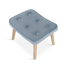 Load image into Gallery viewer, Olivia Velvet Armchair with Ottoman - Blue