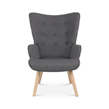 Load image into Gallery viewer, Olivia Linen Armchair with Ottoman - Grey