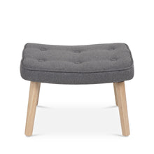 Load image into Gallery viewer, Olivia Linen Armchair with Ottoman - Grey