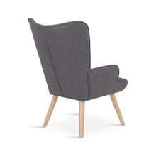 Load image into Gallery viewer, Olivia Linen Armchair with Ottoman - Grey