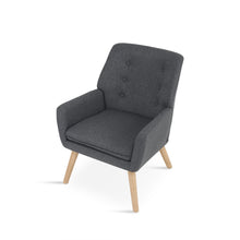Load image into Gallery viewer, Lina Linen Armchair - Dark Grey