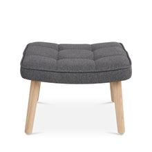 Load image into Gallery viewer, Emma Linen Armchair with Ottoman - Grey