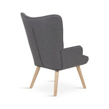Load image into Gallery viewer, Emma Linen Armchair with Ottoman - Grey