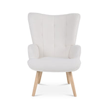 Load image into Gallery viewer, Emma Boucle Armchair with Ottoman - White