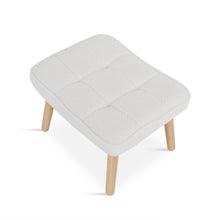 Load image into Gallery viewer, Emma Boucle Armchair with Ottoman - White