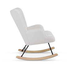 Load image into Gallery viewer, Ava Boucle Rocking Armchair - White