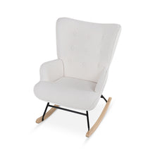 Load image into Gallery viewer, Ava Boucle Rocking Armchair - White