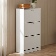 Load image into Gallery viewer, Anau 3 Drawer Shoe Cabinet Storage Rack - White