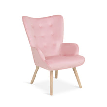 Load image into Gallery viewer, Olivia Velvet Armchair with Ottoman - Pink
