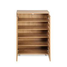 Load image into Gallery viewer, Loma 2 Door Shoe Cabinet Storage Rack - Dark Oak