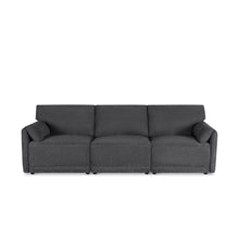 Load image into Gallery viewer, Velvo 3 Seater Modular Sofa with Ottoman - Dark Grey