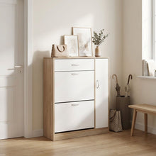 Load image into Gallery viewer, 23462-kihona-3-drawer-shoe-cabinet-storage-rack-oak-2601224