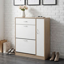 Load image into Gallery viewer, 23462-kihona-3-drawer-shoe-cabinet-storage-rack-oak-2601221