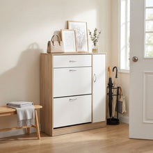 Load image into Gallery viewer, 23462-kihona-3-drawer-shoe-cabinet-storage-rack-oak-2601225