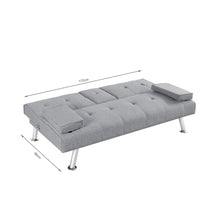 Load image into Gallery viewer, Arleth 3 Seater Sofa Bed - Light Grey