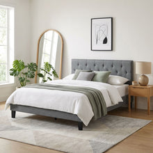 Load image into Gallery viewer, 22227-blane-double-bed-frame-dark-grey-2601076