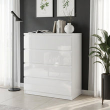 Load image into Gallery viewer, Angeles High Gloss 4 Drawer Tallboy - White