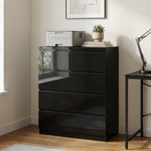Load image into Gallery viewer, Angeles High Gloss 5 Drawer Tallboy - Black