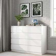 Load image into Gallery viewer, Angeles High Gloss 8 Drawer Lowboy - White