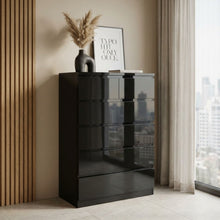 Load image into Gallery viewer, Angeles High Gloss 6 Drawer Tallboy - Black