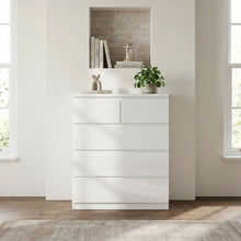Load image into Gallery viewer, Angeles High Gloss 5 Drawer Tallboy - White