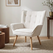 Load image into Gallery viewer, Amelia Rubberwood Armchair - White