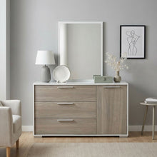 Load image into Gallery viewer, Waipoua 4 Drawer Low Boy with Mirror- GREY OAK