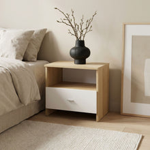 Load image into Gallery viewer, Makalu Wooden Bedside Table Nightstand - Oak