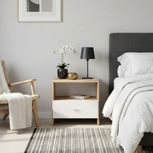 Load image into Gallery viewer, Makalu Wooden Bedside Table Nightstand - Oak