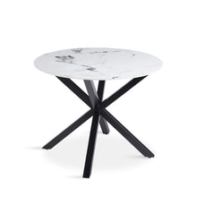 Load image into Gallery viewer, Vento Sintered Stone Round Dining Table 100x78cm - Snow White