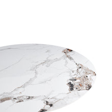 Load image into Gallery viewer, Vento Sintered Stone Round Dining Table 120x78cm - Snow White