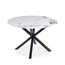 Load image into Gallery viewer, Vento Sintered Stone Round Dining Table 120x78cm - Snow White