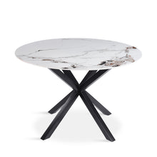 Load image into Gallery viewer, Vento Sintered Stone Round Dining Table 120x78cm - Snow White