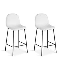 Load image into Gallery viewer, Selo Boucle Bar Stool - Set Of 2 - White